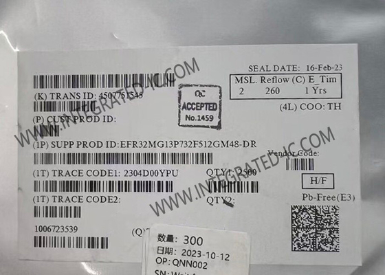Wireless Communication Module EFR32MG13P732F512GM48-DR Mehrprotokoll drahtloser HF-Empfänger