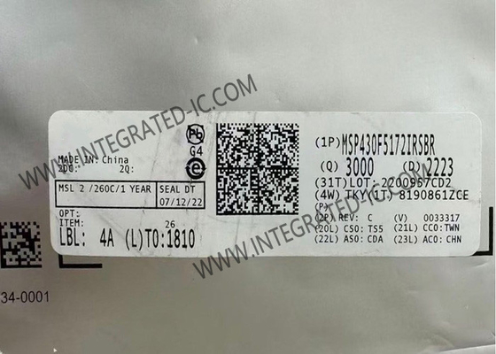 MSP430F5172IRSBR Mikrocontroller MCU 16Bit MCU 25MHz Mischsignal Mikrocontroller