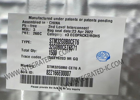 STM32G0B0CET6 einkerniges 32-Bit-64MHz 512KB bettete Mikroregler IC ein
