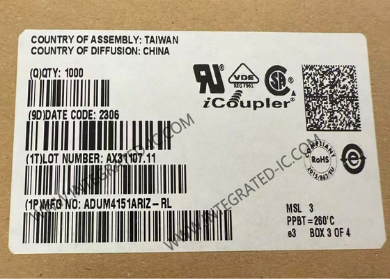 ADUM4151ARIZ Integrierter Schaltkreislauf Chip 5000Vrms Digitale Isolatoren SOIC20 SPI Isolatoren