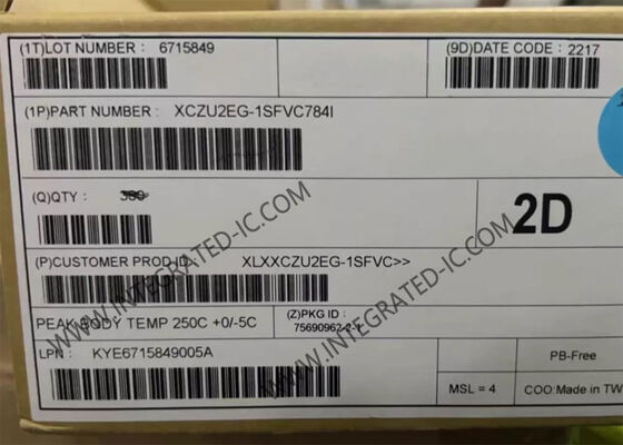 XCZU2EG-1SFVC784I Zynq UltraScale+ MPSOC EG System On Chip Field Programmable Gate Array FPGA