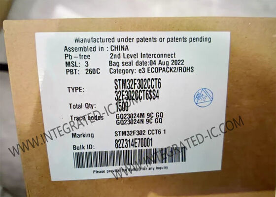 STM32F302CCT6 Hochleistungs-32-Bit-Mikrocontroller MCU mit 72MHz Geschwindigkeit