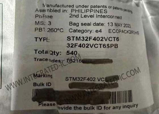 STM32F402VCT6 Mikrocontroller MCU Hochleistungs ARM Cortex-M4 Kern LQFP100 Gehäuse