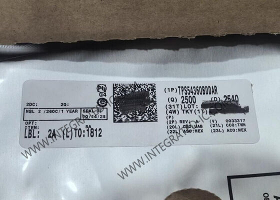 TPS54360BDDAR Integrierter Schaltkreislauf Chip 3.5A Step-Down DC DC-Wandler mit 4,5 V bis 60 V Eingang und 100 kHz bis 2,5 MHz Schaltfrequenz