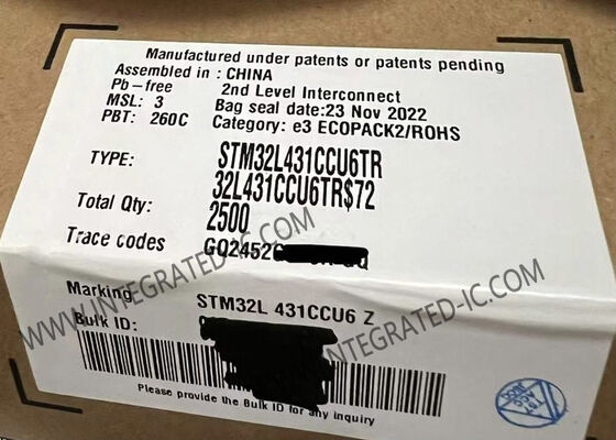 STM32L431CCU6 Mikrocontroller MCU 32-Bit Single-Core 80MHz 256KB Flash Mikrocontroller IC