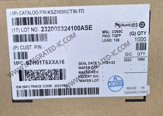 Ethernet-IC KSZ9896CTXI 6-Port-Gigabit-Ethernet-Schalter TQFP-128 Ethernet-Chip
